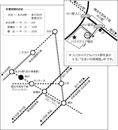 横浜オフィス（本社）のアクセスマップ図